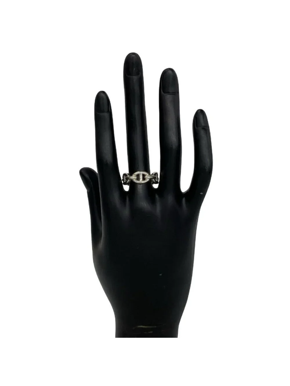 Hermes Vintage Chaine D'ancre PM Ring 925 Sterling Silver